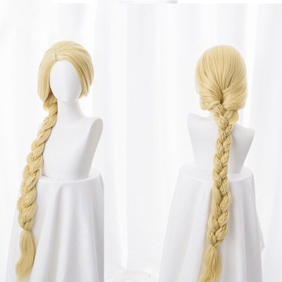 JOY&amp;BEAUTY Tangled Princess 120Cm 47" Straight Blonde Super Long Cosplay Wig Rapunzel Synthetic Hair Anime Wig + Wig Cap