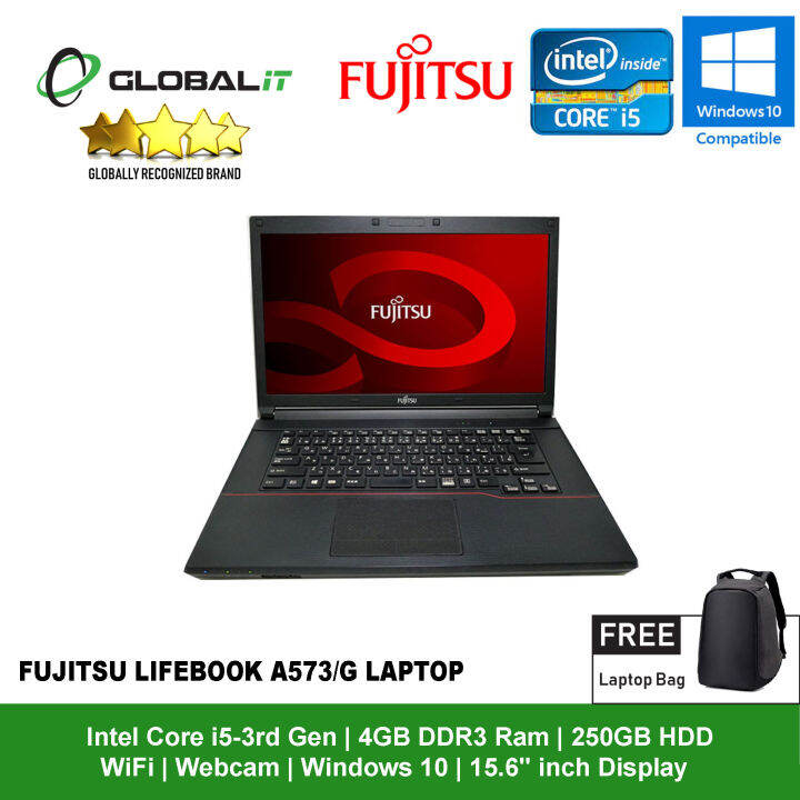 Refurbished Notebook) Fujitsu Lifebook A573/743 Laptop / 15.6