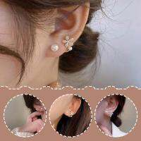 Cute Elegant Floral Earrings Temperament Versatile Earrings Mesh Red For Women P2S2