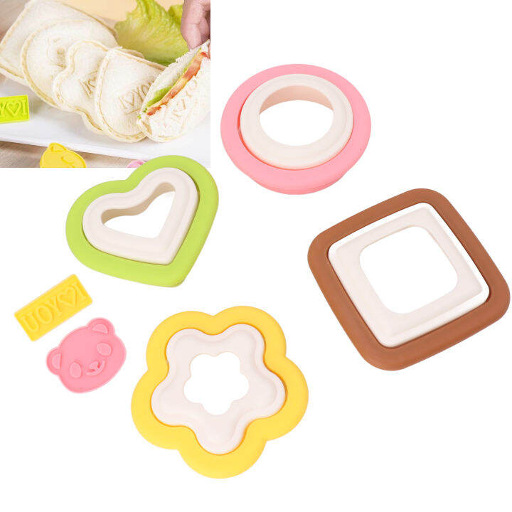 Sandwich Cutter Mold Safe Hygiene Detachable Heart Shape Biscuits Mould ...