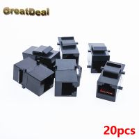 【✔】 Choice Shop24x7 20ชิ้นเต้ารับปลั๊กเชื่อมต่อ RJ45 Cat5e Cat5เครือข่าย RJ45ตัวขยาย RJ45แผงเปล่าปลั๊กตัวขยายตัวเชื่อมต่อเชื่อมปลั๊กอะแดปเตอร์ HY445