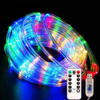 200 LEDs 20 Meter USB Waterproof RGB Remote Control Outdoor Christmas Lighting Garden Decorative Garland Tube Rope String Lights