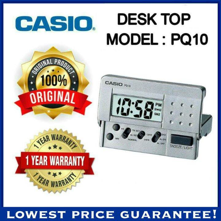 CASIO ALARM CLOCK ORIGINAL PQ108RDF WITH 1 YEAR WARRANTY Lazada