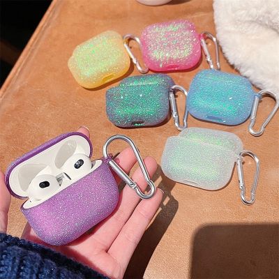 【CC】 Luxury Glitter apple AirPods 3 Cover Earphone for airpods 1 2 Headset Charging