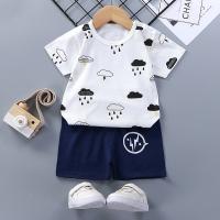 【CC】 Brand Clothing Set Baby Little Boy Short Sleeve T  Tee Shirts   Shorts Sets Kids Cotton Costume