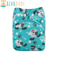 Alvababy Fashion ผ้าอ้อมเด็กแบบ Snaps ผ้าอ้อมระบบนิเวศที่ปรับได้พร้อมไมโครไฟเบอร์แทรก-zptcm3861