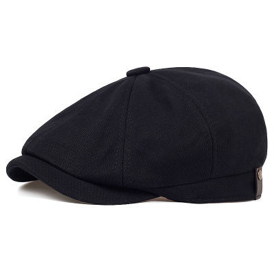 Two Sizes Solid Black Vintage Men Berets Caps Wool Beret Hat French Peaked Caps Female Casual Newsboy Cap Wool Ivy Boinas
