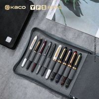 High-end high-capacity kaco Philharmonic pen storage bag 10/20 compartments pen simple waterproof and dustproof pen case multiple storage canvas multifunctional pen bag marker pen brush stationery pen curtain zipper case