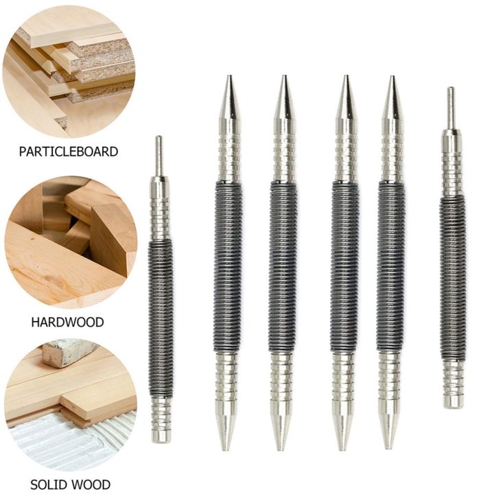 lz-trawe2-spring-tool-hammerless-nail-set-center-pin-punch-spring-loaded-marking-metal-woodwork-drill-bit-door-pin-removal-tool