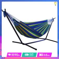 {ราคาขายส่งต่ำสุด}Portable Outdoor Canvas Yard Hammock Camping Sleeping Swing Hanging Bed