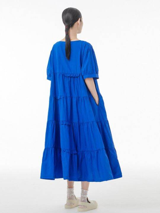 xitao-dress-casual-solid-color-loose-dress