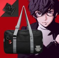 40Cm Persona 5กระเป๋านักเรียนผ้าใบกระเป๋าหิ้ว Persona5โจ๊กเกอร์เสือดำกะโหลกศีรษะจิ้งจอก Akira Kurusu กระเป๋าสะพายไหล่อุปกรณ์ประกอบการ Cosplay TM1018