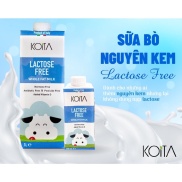 Sữa bò nguyên kem lactose free Koita 1L