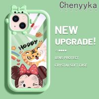 เคส Chenyyka สำหรับ iPhone 13 iPhone 13 Pro iPhone 13 Pro iPhone 13 Pro การ์ตูนหนู Tiger Little Monster Bknot ปลอกนิ่มทนต่อการขัดถูเคสโทรศัพท์โปร่งใสฝาครอบป้องกันซิลิก้าเจลเลนส์กล้องถ่ายรูป