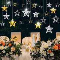 7ชิ้น/ล็อต Twinkle Star จี้กระดาษ Garland เครื่องประดับตกแต่งคริสต์มาสเหมาะสำหรับครอบครัวปีใหม่ในปี2022