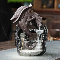 Creative Dragon Waterfall Backflow Incense Burner Pterosaur Home Decor Incense Stick Holder Ceramic Censer Handicrafts