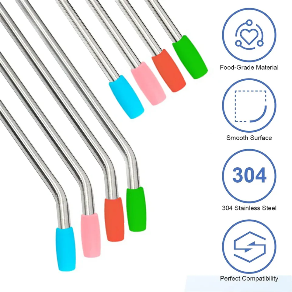 4 Pack Reusable Stainless Steel Replacement Straws for Stanley