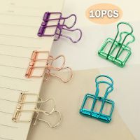 10Pcs Hollow Metal Long Tail Bill Clip Hand Account I-shaped Dovetail Clip Paper Clip Home Office Folder Stationary