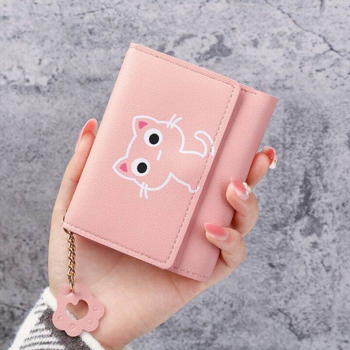 cc-2023-new-womens-wallet-cute-cat-short-wallet-leather-small-coin-purse-girls-money-bag-card-holder-ladies-female-hasp-wallet