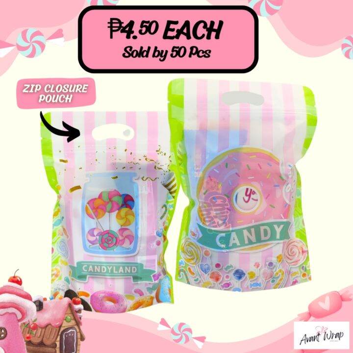 (50 PCS) PP1008 Candyland Candy Donut Loot Bag Chips Bag Chipsbag
