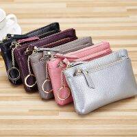 Mini Genuine Leather Coin Purse Ladies Zipper Small Purse Key Bag