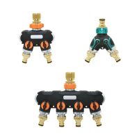 【CW】 Garden 2/4-Way Hose Splitter 1/2 3/4 Inch Thread With Nipple Irrigation 1 Set