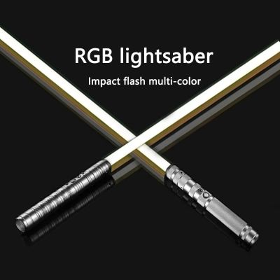 ☞ RGB Metal Lightsaber Laser Sword Sabre De Luz FOC Rave Weapon Dueling Flashing Toy 7 Color Changing Kpop Lightstick