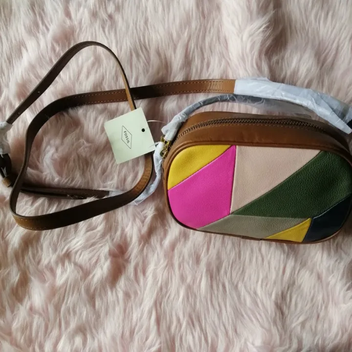 Authentic Fossil Maisie Camera Bag Bright Patchwork Lazada PH