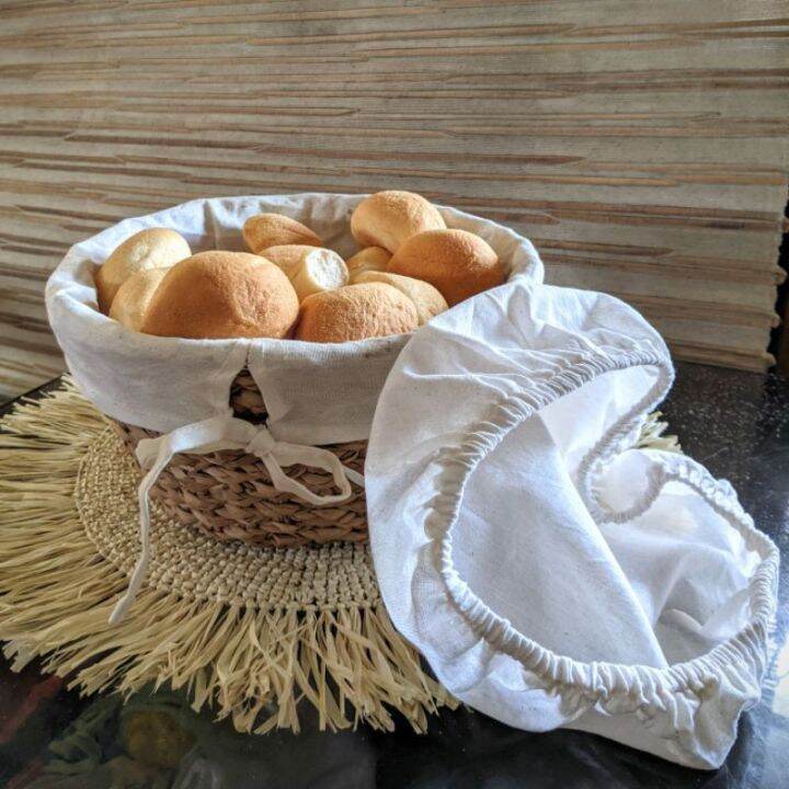 ⊿Native Bread Basket with cloth cover (seagrass)♡ Lazada PH