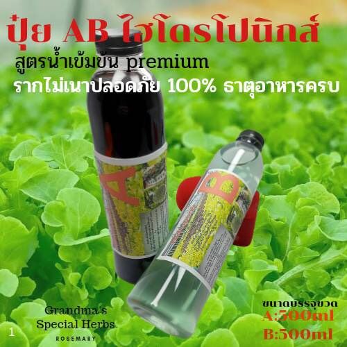 ธาตุอาหารพืช-ab-500cc-ปุ๋ยไฮโดรโปนิกส์-ปุ๋ยab-ปุ๋ยน้ำ-สูตรเพิ่มธาตุเหล็ก-สำหรับปลูกผักไร้ดิน-ผักสลัด-ผักไทย-ผักจีน