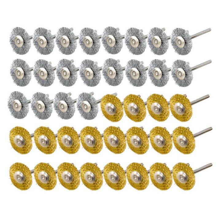 cmcp-steel-wire-brush-disc-40pcs-metal-polishing-wheel-disc-for-dremel-rotary-tool