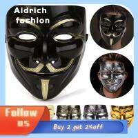 ALDRICH แฟชั่น Seluruh Wajah อุปกรณ์ตกแต่งของขวัญแฮ็กเกอร์ V-Face คอสเพลย์ปาร์ตี้ฮาร์โลวีนสตีมพังค์ตลก