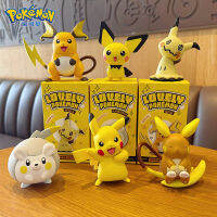 ของแท้ Pokemon Moe Force Attack Series อินเทรนด์ Pikachu Alora รถเรซิ่นเครื่องประดับรูปตุ๊กตาสีกล่องของเล่นวันเกิด Gift