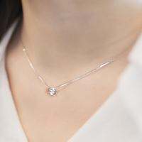 ผู้หญิงอินเทรนด์ Zircon Rhinestone Choker สร้อยคอเพชรมีประกายโซ่เงินเครื่องเพชรเครื่องประดับของขวัญ