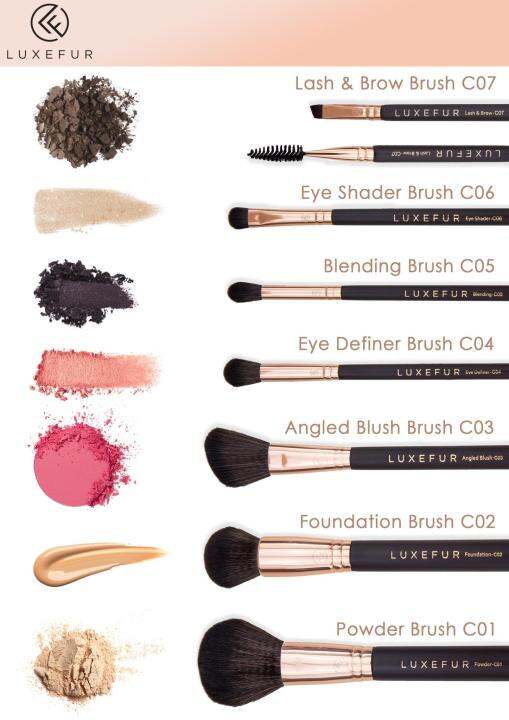 luxefur-c07-lash-amp-brow-brush-แปรงขนสังเคราะห์ลุคซ์เฟอร์-คุณภาพสูง-สำหรับแต่งตา-และคิ้ว