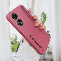 เคสสำหรับ OPPO A78 4G ป้ายสโลแกนส่วนบุคคลเคสโทรศัพท์เคสป้องกันทนแรงกระแทกกล้องคลุมทั้งหมดปลอกซิลิโคนของเหลวทรงสี่เหลี่ยมดั้งเดิม