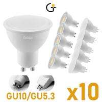 10ชิ้นจุด foco Gu10 GU5.3สปอตไล AC 120โวลต์ AC 220โวลต์3000พัน4000พัน6000พันหลอดไฟ LED สำหรับตกแต่งบ้านแทนที่หลอดฮาโลเจน