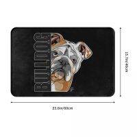 【cw】English Bulldog Dog Polyester Doormat Rug car Mat Footpad Non-slip dust-proo durable Entrance Kitchen Bedroom balcony toilet ！