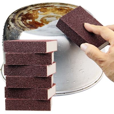 Sponge Magic Eraser Carborundum Removing Rust Cleaning Brush Descaling Emery Clean Rub for Cooktop Pot Kitchen Tools Gadgets