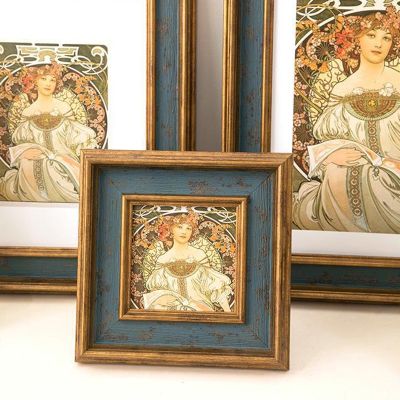 American Retro 5/6/7/8/10 Inch A4 Oil Painting Mounting Picture Frame Wall Hanging Photo Frame Set Marcos De Fotos De Pared