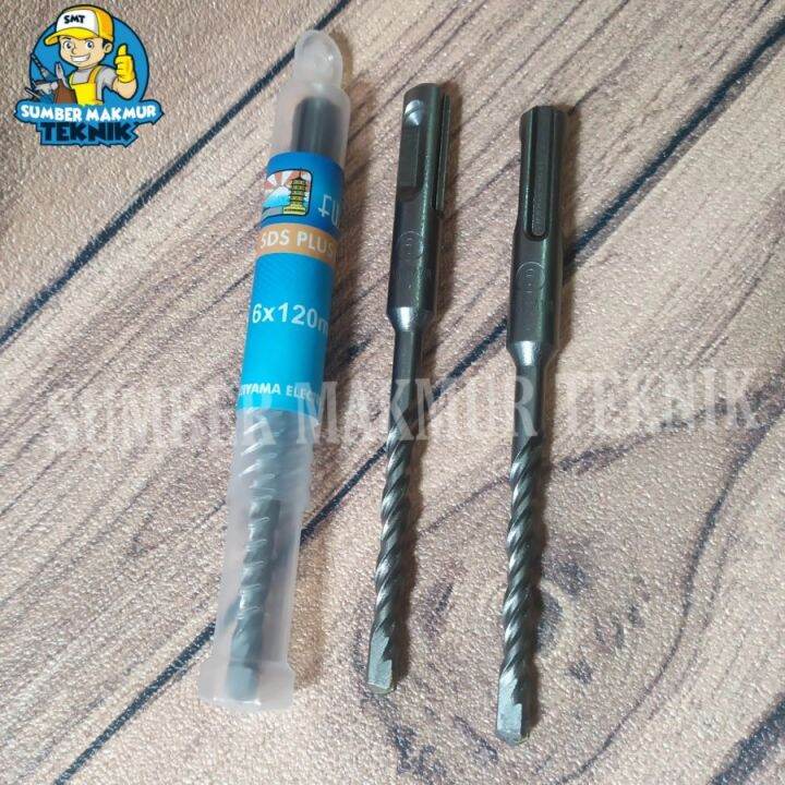 Mata Bor Beton Tembok Colok Fujiyama Sds Plus Hammer Drill Bits 6x120