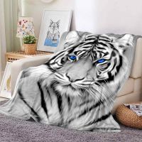 2023 in stock 3D Tiger blanket Super Soft For Spring Autumn Modern Line Art Sherpa Blanket Bedspread Throw Travel Dropship，Contact the seller to customize the pattern for free