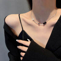 Sanhe เกาหลี Retro Cat Eye Stone สร้อยคอผู้หญิง Ins Cool Wind Beaded Chain