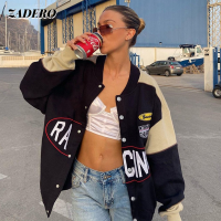 Varsity Jackets Women 2021 Autumn Winter Fashion Oversized Long Sleeve er Loose Black Baseball Vintage Y2K Coat