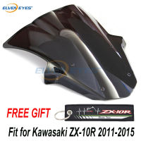 ElvenตาสำหรับคาวาซากิZX10R 2011 2012 2013 2014 2015 อุปกรณ์มอเตอร์ไซค์ฟองคู่กระจกกระจกF Airing ZX 10R 11 12 13 14 15 ลมVisorสปอยเลอร์D Eflector