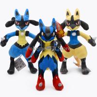 【YF】 26-31cm Pokemon Standing Shiny Lucario Plush Doll Animal Stuffed Cute Mega Peluche Quality Cartoon Toy Children Halloween Gifts