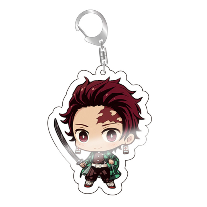 Anime Demon Slayer PVC Keychains Cosplay Kamado Nezuko Tanjirou