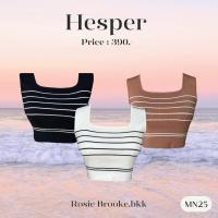 MN25 l HESPER เสื้อไหมพรมลายทาง ผ้านิ่ม