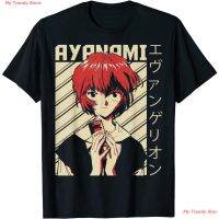 COD My Trendy Store อีวานเกเลียนเสื้อยืดแขนสั้น Evangelion R.ei Anime Manga Character For Fan T-Shirt Evangelion Mens Women