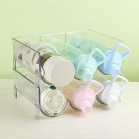 【CC】 Bottle Organizer Stackable Pantry Organization Storage Shelf Plastic Holder Fridge